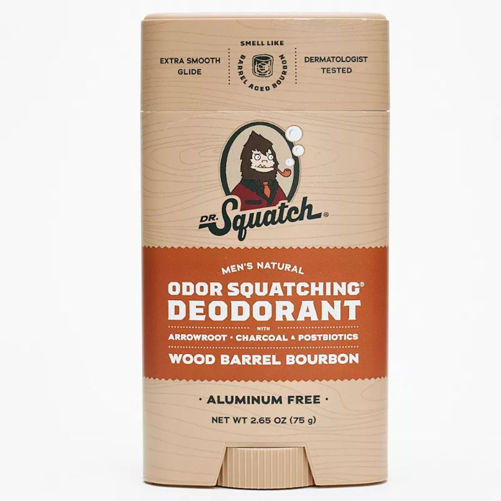 Dr. Squatch Wood Barrel Bourbon Natural Deodorant for Men  2.65 oz
