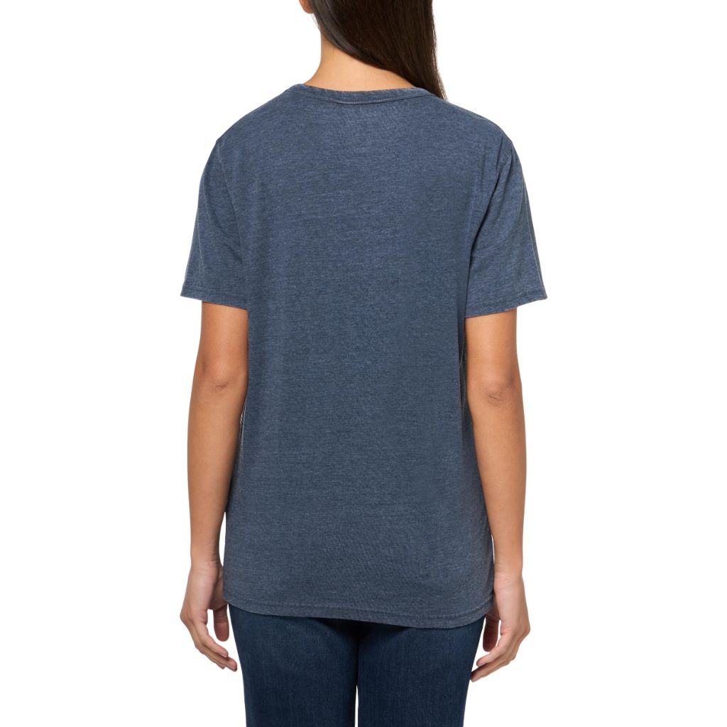 Lucky Brand - Venice Burnout Notch Neck T-shirt, True Navy, Medium