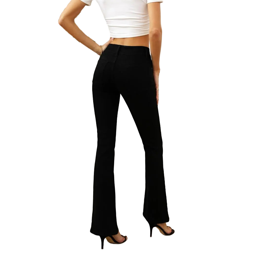 SZ 4R, OFLUCK Bell Bottom Jeans,  Stretchy High Waisted, Black