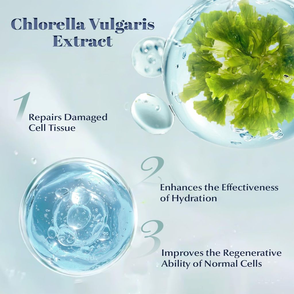 Jucundus Chlorella Deep Hydrating Mask, with Bio-Collagen, Hyaluronic Acid and Chlorella (1 count)