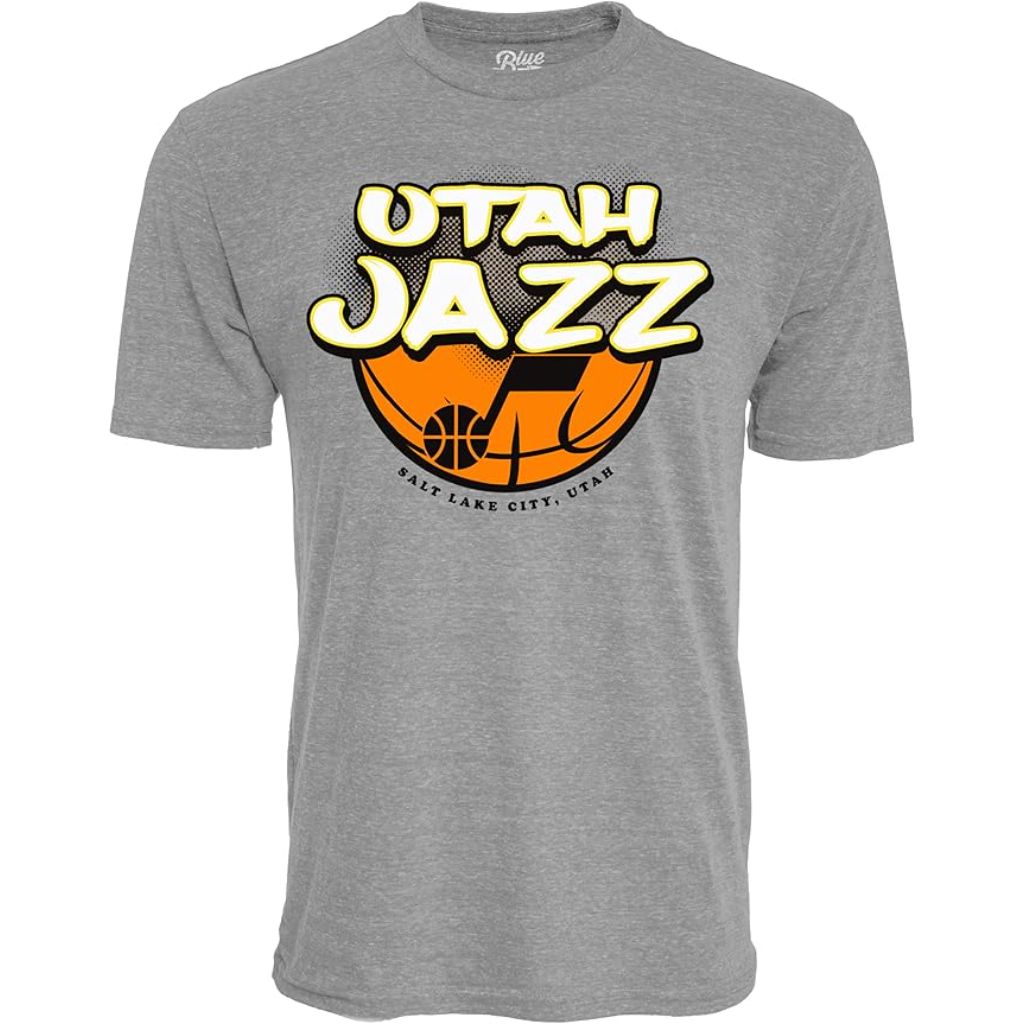 Utah Jazz NBA Officially Licensed Tri-Blend T-Shirt Heather Gray, Medium