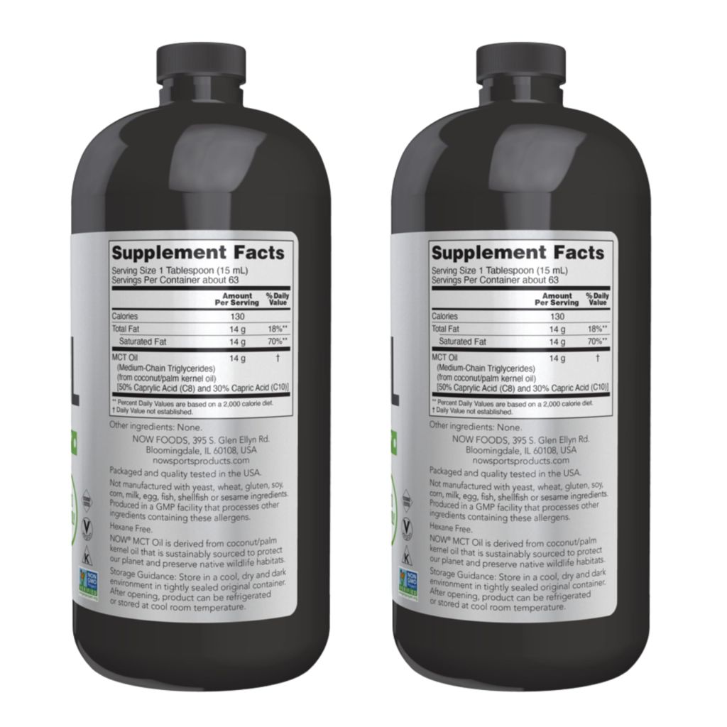 Now Foods MCT Oil, 32 Ounce (Pack Of 2) (packaging may vary)
