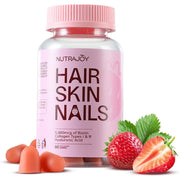Hair Skin and Nails Gummies, 5000 mcg Biotin Gummies, Strawberry Flavor, 60 Gummies