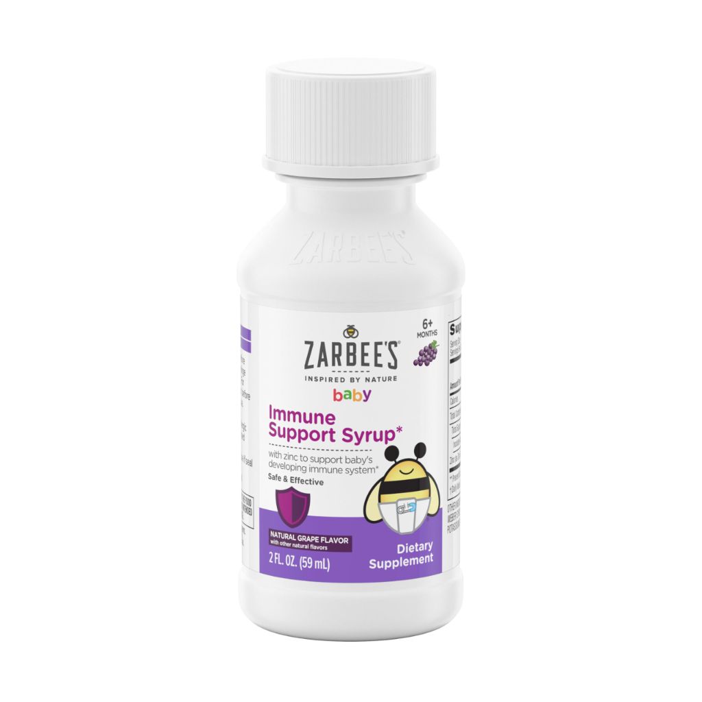 Zarbee's Baby Immune Support with Zinc, Vitamin 6 Months+, Natural Grape Flavor, 2oz