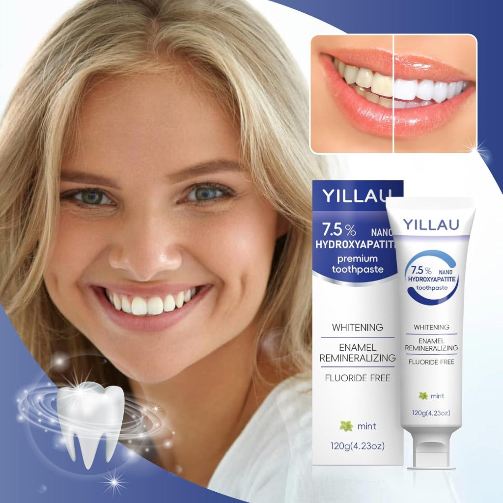 7.5% Nano Hydroxyapatite Whitening Toothpaste, Fluoride Free, for Sensitive Teeth - Mint, 4.23oz.
