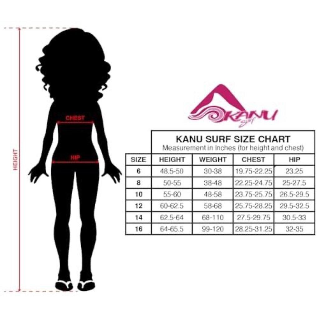 Kanu Surf Girls' Beach Sport Cut-Out 1-Piece Swimsuit  Solid Pink  10