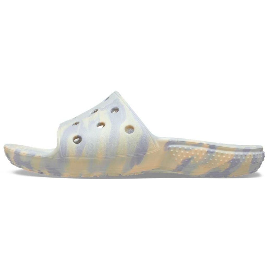 Crocs Classic Slide - Seasonal Graphics (Little Kid/Big Kid) Atmosphere/Multi Marbled 6 Big Kid M