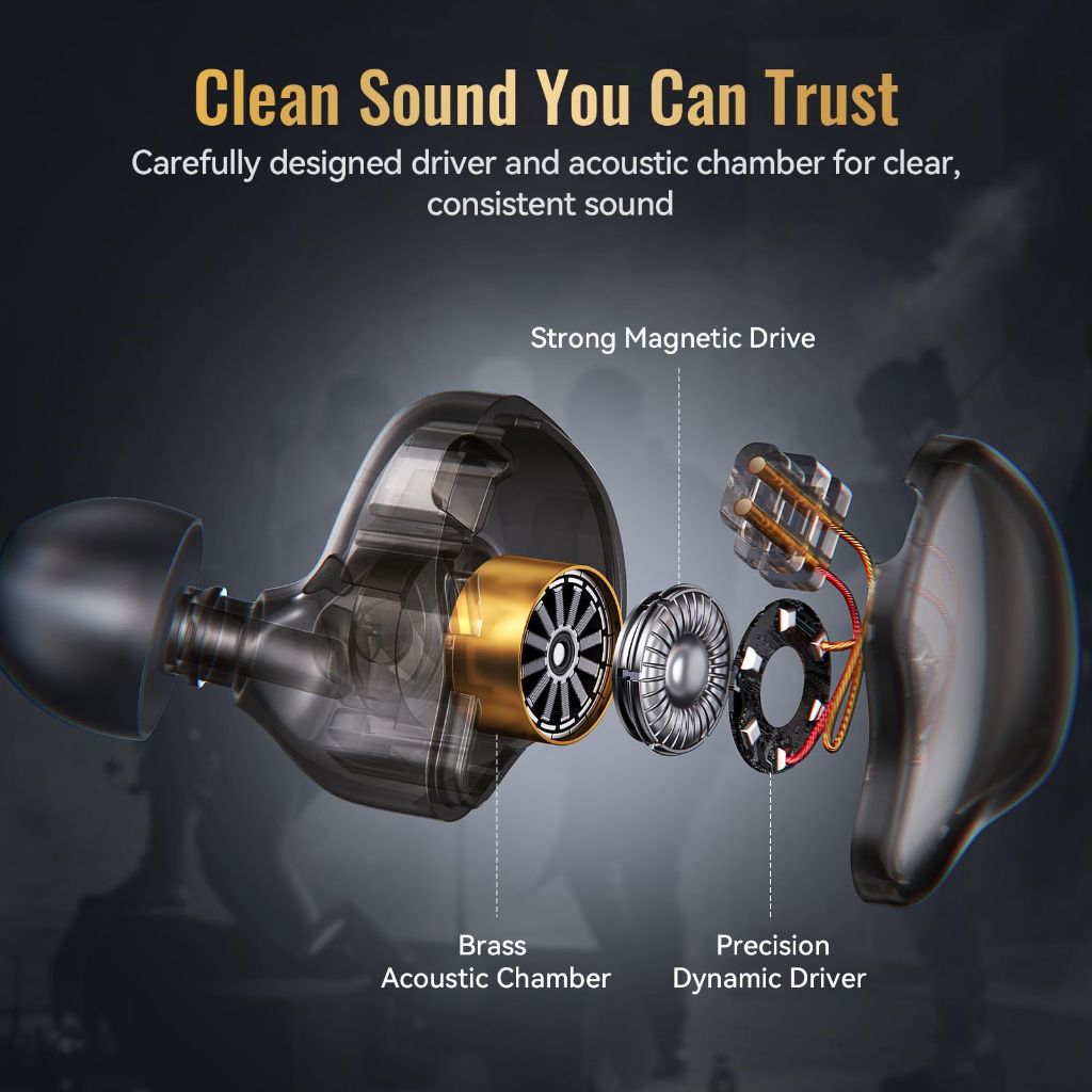 Kinglucky HiFi Wired IEM Earbuds, in-Ear Monitor Headphones for Gaming & Music