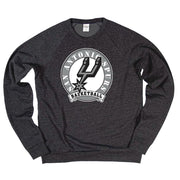 San Antonio Spurs NBA Officially Licensed Tri-Blend Crewneck Sweatshirt Black, Medium