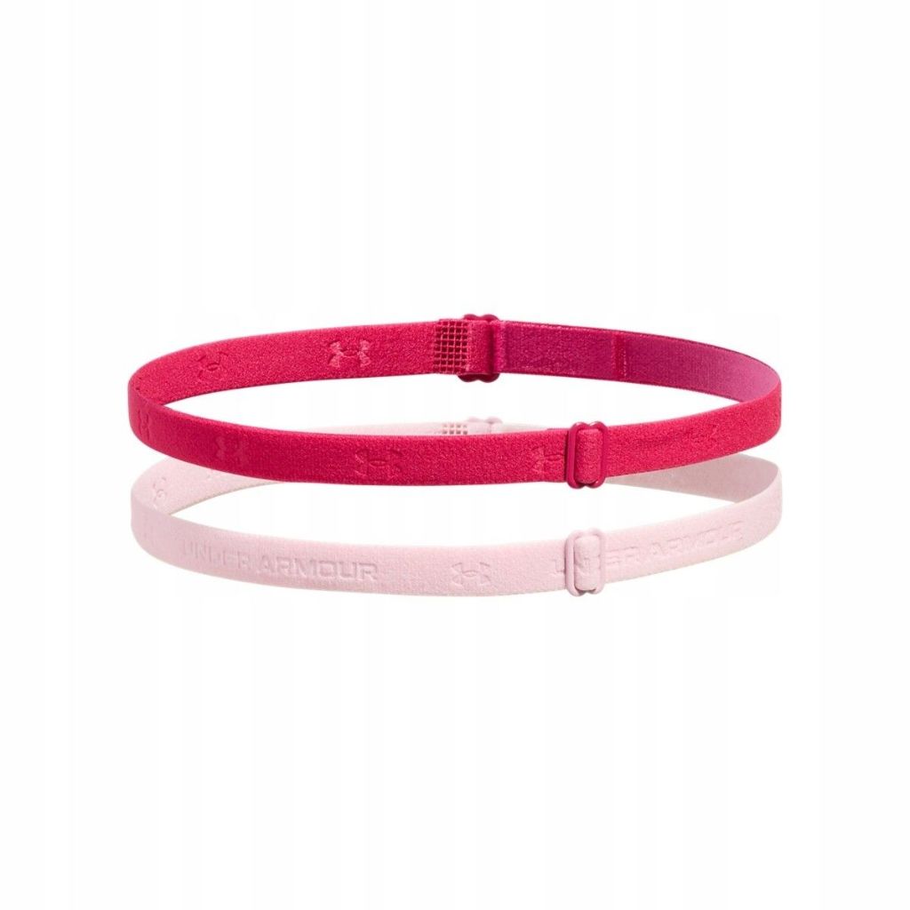 Under Armour Women's Adjustable Mini Headbands - Shaded Fuchsia/Prime Pink (2 Pack)