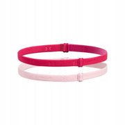Under Armour Women's Adjustable Mini Headbands - Shaded Fuchsia/Prime Pink (2 Pack)