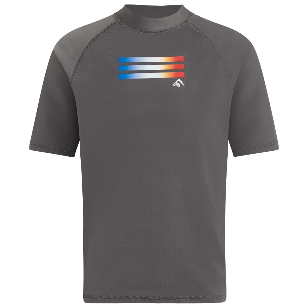 SZ 8, Kanu Surf Linear Rashguard Swim shirt | Charcoal
