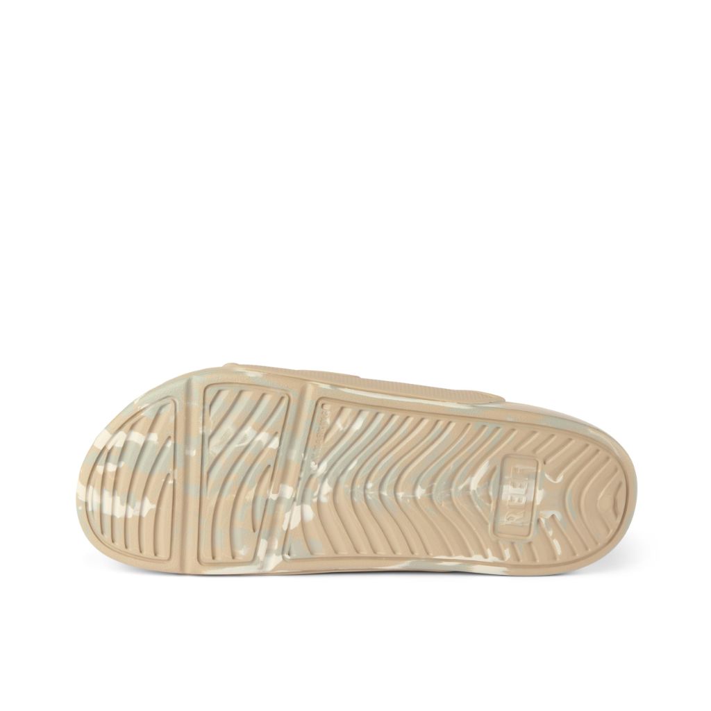 SZ 12, Reef Oasis Double Up Men's Waterproof Slide Sandal, Fossil/Birch