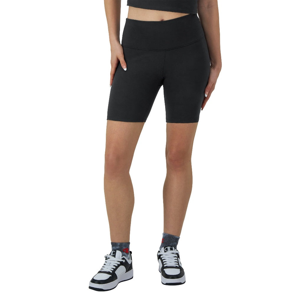 Champion Women's Soft Touch High-Rise 7" Bike Shorts - Black, Size Small