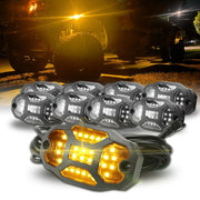 Winunite 12 Pods Blue Rock Lights Wide Angle Underglow Lights with Extension Wires