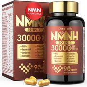 19 in 1 NMNH (Dihydronicotinamide Mononucleotide) 1000mg Per Serving - Advanced NAD+ Supplement with Resveratrol, Quercetin & Antioxidants