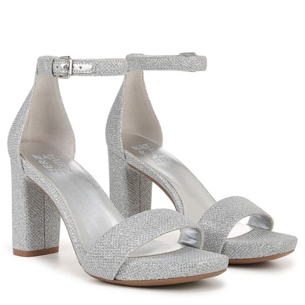 Naturalizer Joy Women's Shoes Silver Fab Fabric : 10 W (C), Leather/Suede/Textile