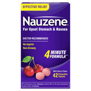 Nauzene Non-drowsy Upset Stomach & Nausea Relief Chewable Tablets - Wild Cherry Flavor, 42 ct