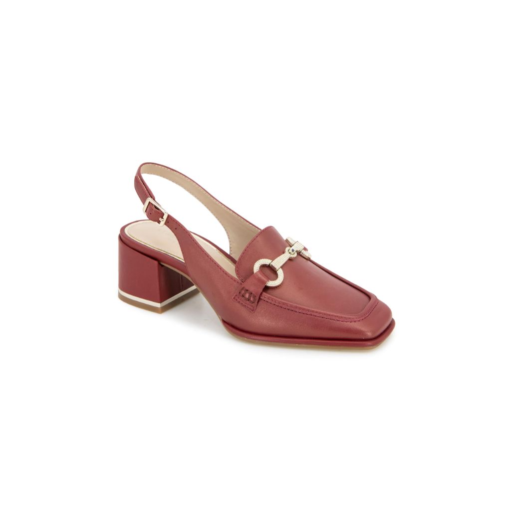 Kenneth Cole Women's Women's Fashion Heeled Sandal, Rio RED Leather - size 5.5