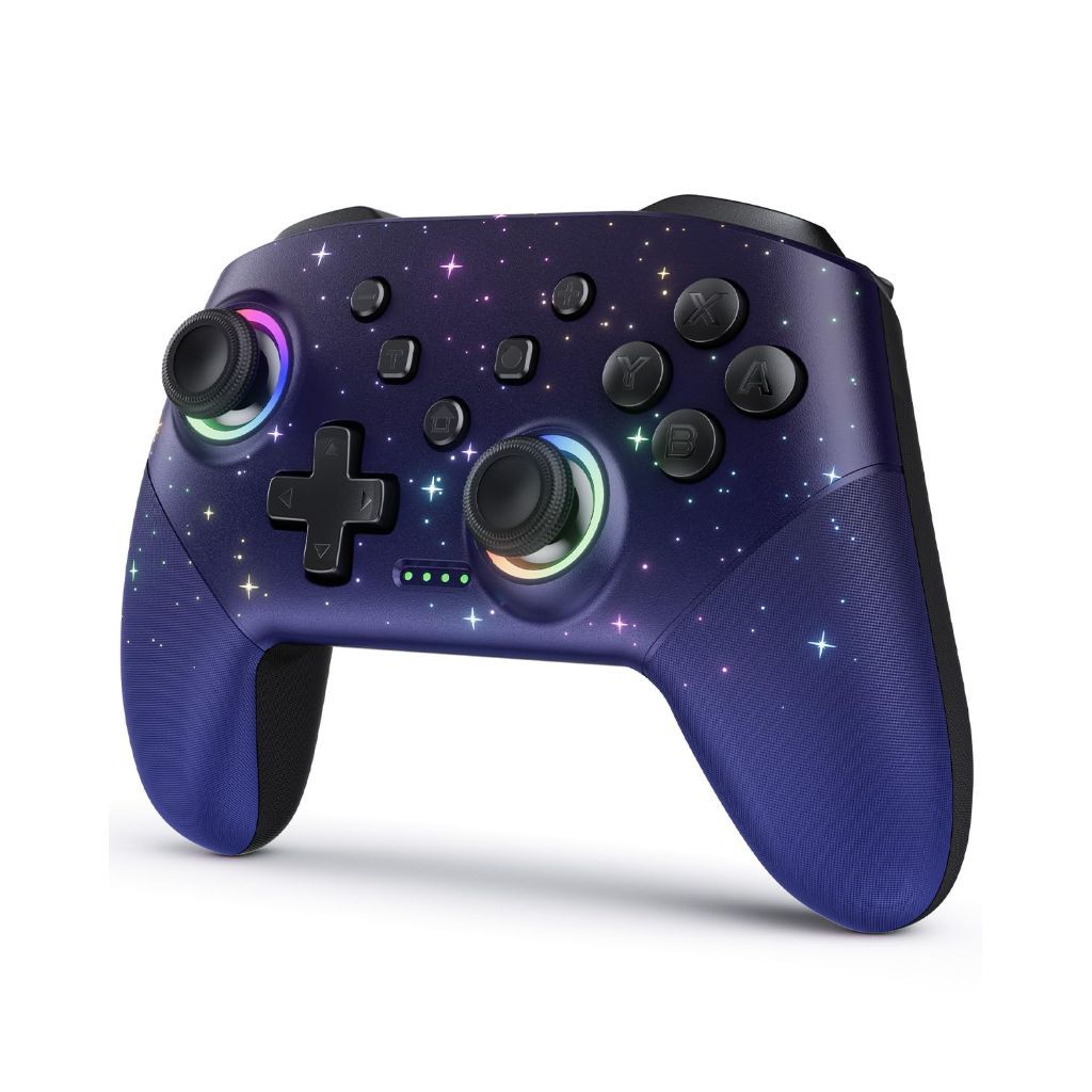 VOYEE Switch Controller, LED Star Wireless Pro Controller, Blue Star Sky