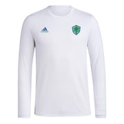 adidas Men's Seattle Sounders MLS Long Sleeve T-Shirt, White - size 3XL