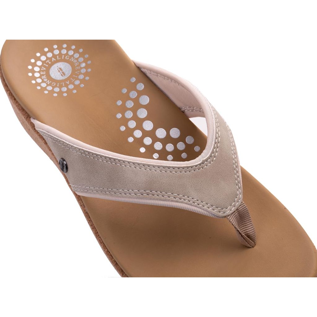 REVITALIGN Women's Winnie Wedge Sandal, Grey, Size 6