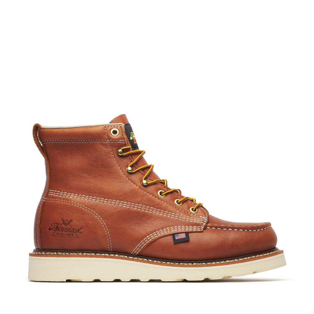 Thorogood American Heritage 6” Moc Toe Work Boots for Men - 9.5 2E