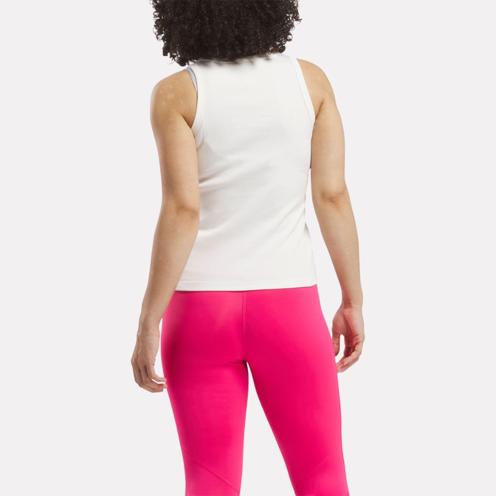 Reebok Women's ID Energy Tank, Chalk, XX-Large