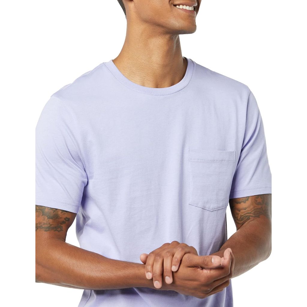 Amazon Essentials Men's Slim Fit Short Sleeve T-Shirt - Dark Blue & Lavender, Size XS (2ct)