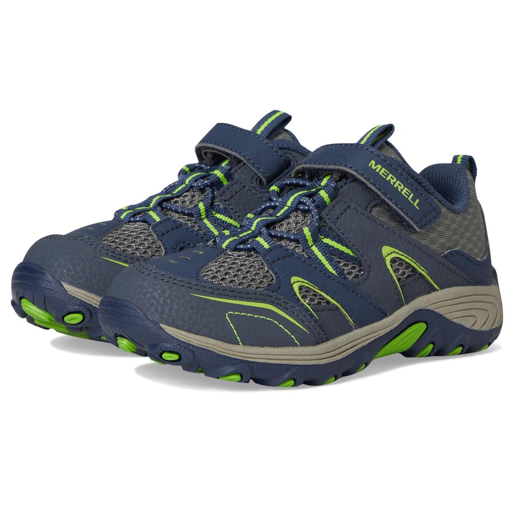 Merrell Boy's Trail Chaser JR Shoe, Navy/Green - size 5.5