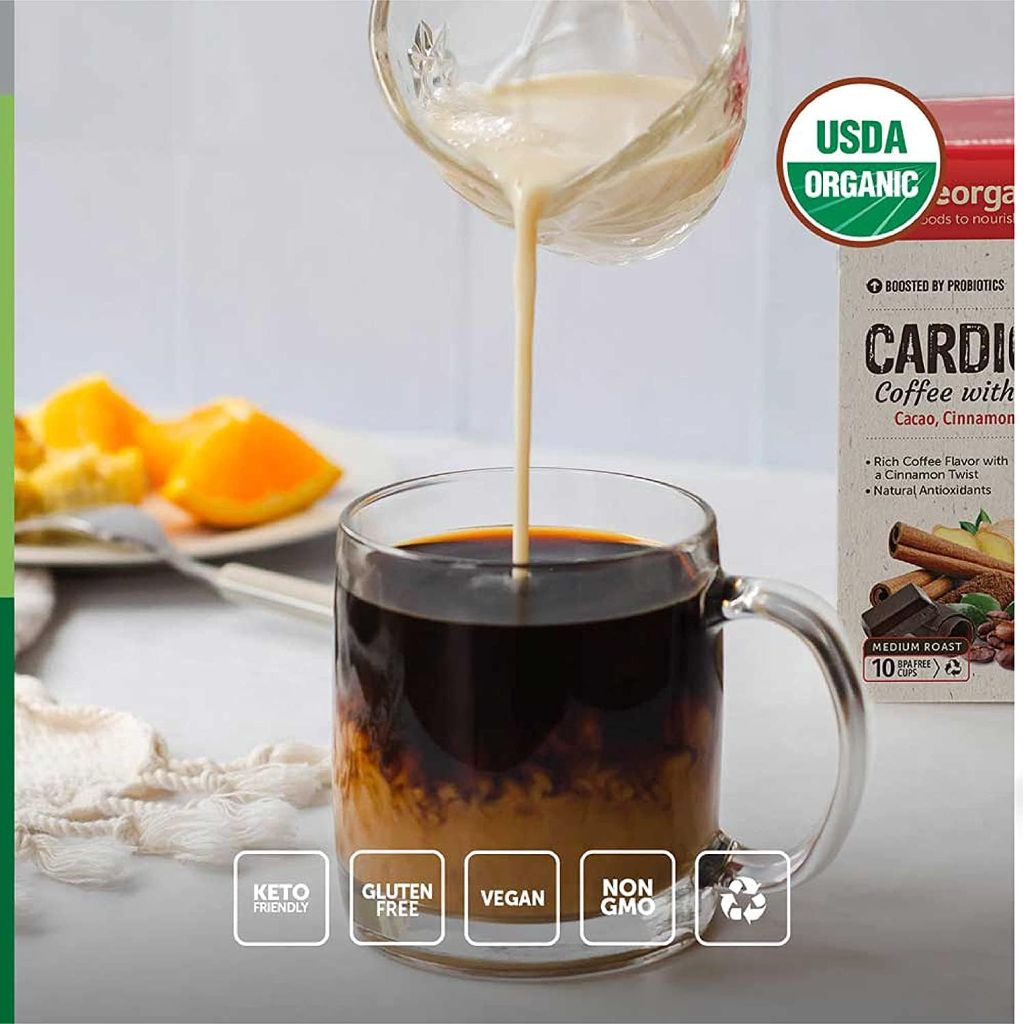 Cardio Care Organic Coffee Pods - 10 Recyclable Single Serve K-Cups