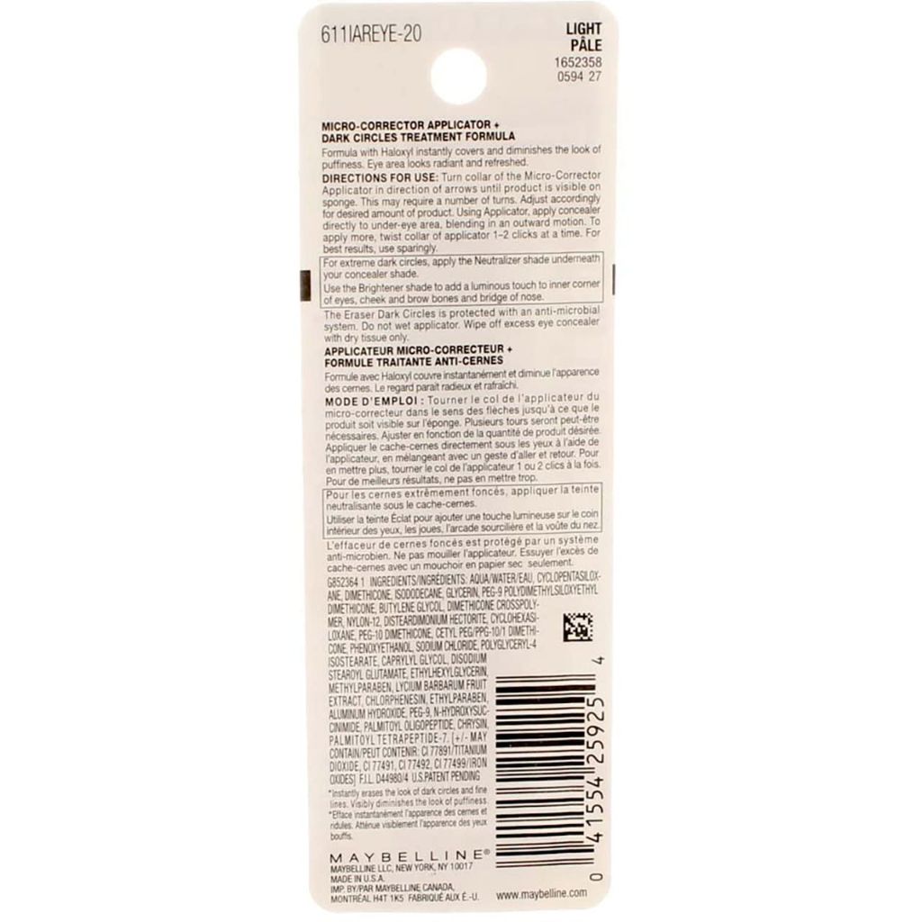 Maybelline Instant Age Rewind Eraser Dark Circles Treatment Concealer, Shade 120 - 0.2oz