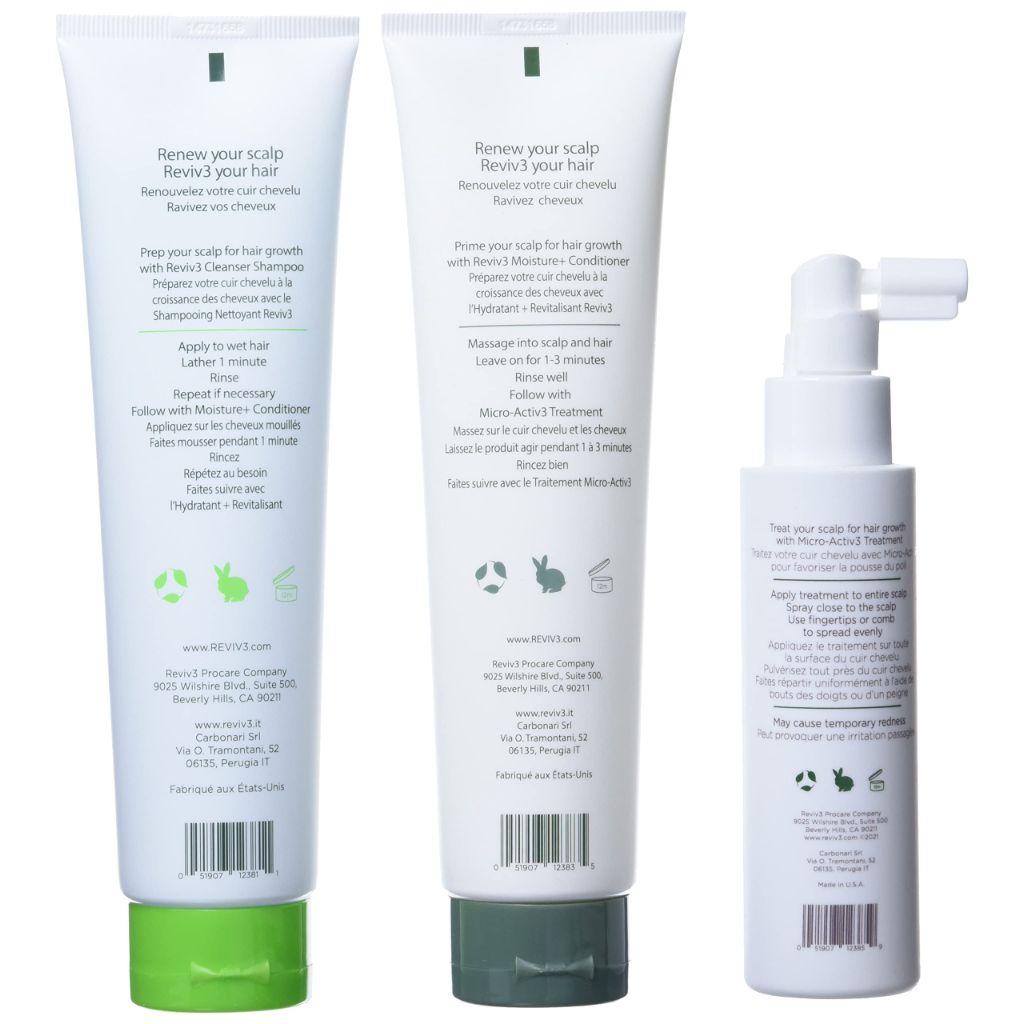 REVIV3 Procare 30 Day Trial Kit - 3-Part System for Fine and Thinning Hair