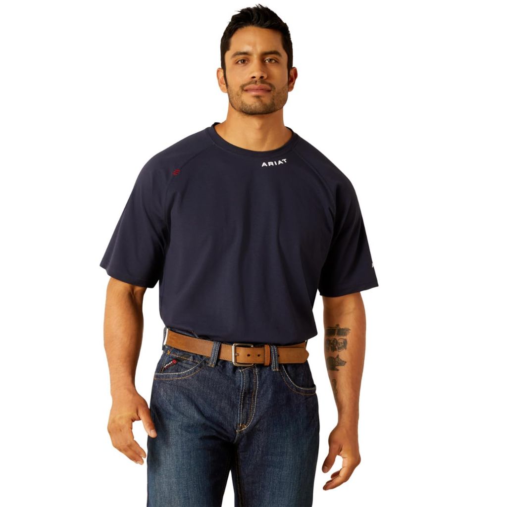 ARIAT Men's Fire Resistant Baselayer T-Shirt, Navy, 4X-L