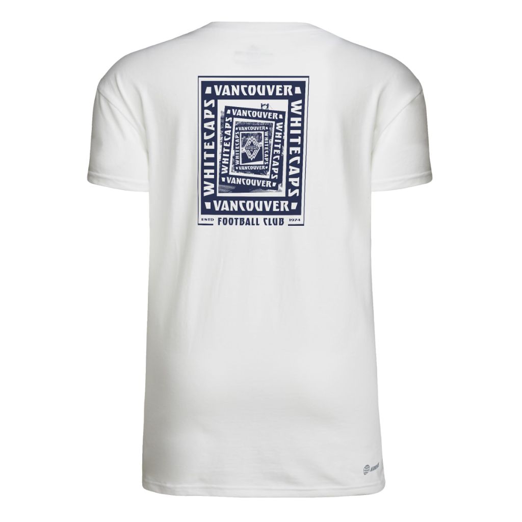 Adidas Unisex-Kids Vancouver Whitecaps FC Short Sleeve Soccer T-Shirt, White/Vancouver Whitecaps, Large