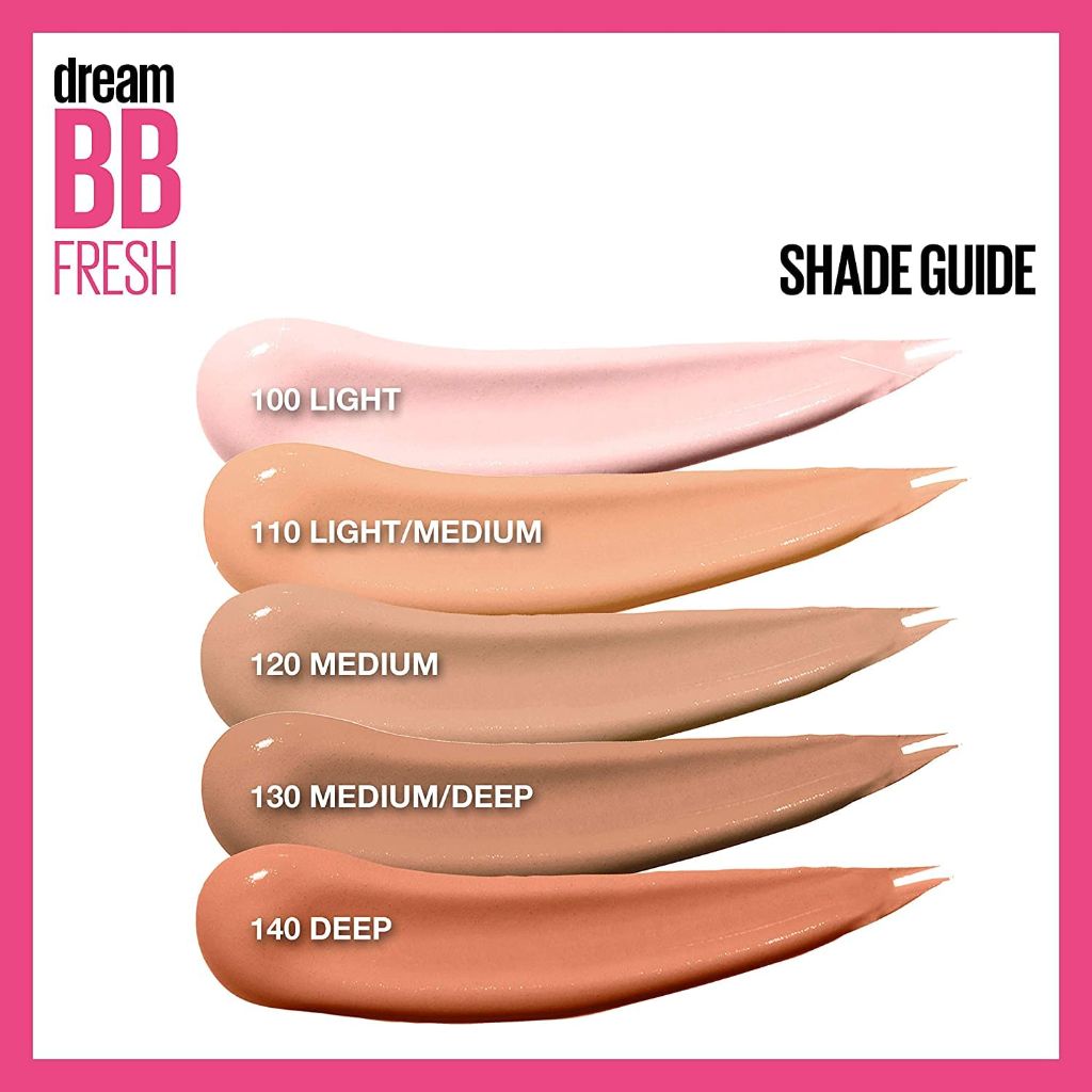 Maybelline Dream Fresh Skin Hydrating BB cream, Oil-Free, Medium, 1 Fl Oz (Pack of 2)