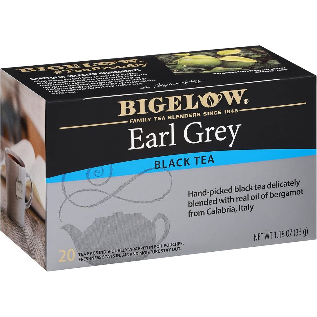 Bigelow Earl Grey Flavored Black Tea, Kosher, 20 Bags, 1.18 Ounces (Pack Of 6)