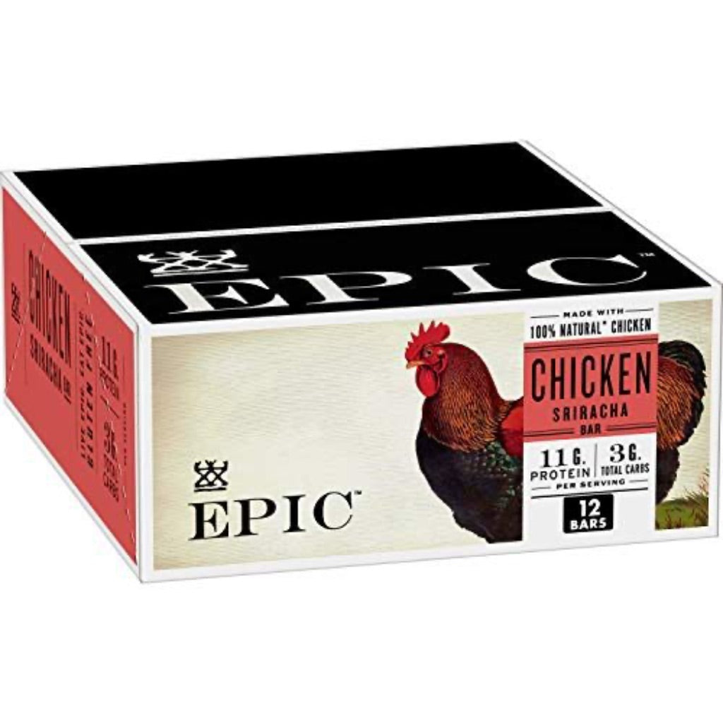 Epic Chicken Bars, Sriracha 12 Bars (1.3 Oz Each)