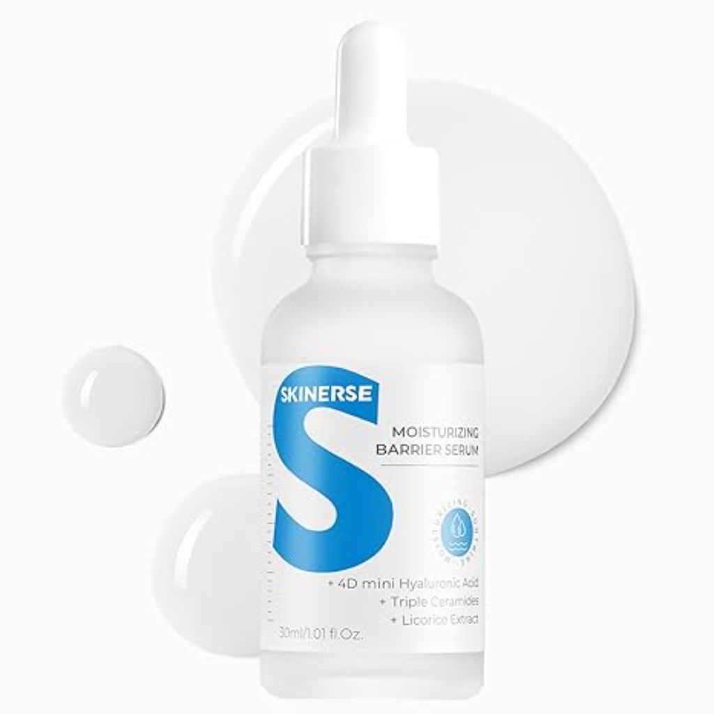 Skinerse Moisturizing Barrier Serum, 4D Hyaluronic Acid Serum for Face with Vitamin B5 and Ceramides, 1 fl. oz.