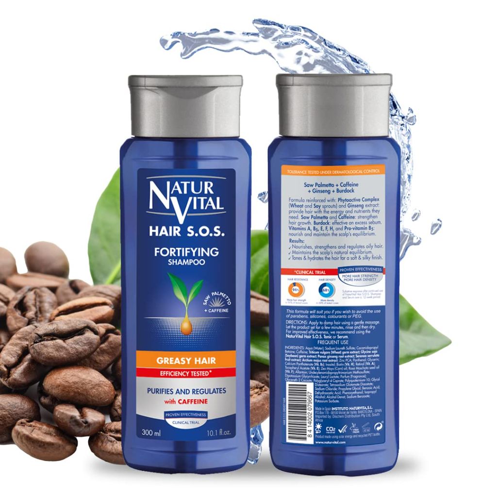 NaturVital Unisex Natural, Plant-based Hair SOS Revitalizing Shampoo for Greasy Hair