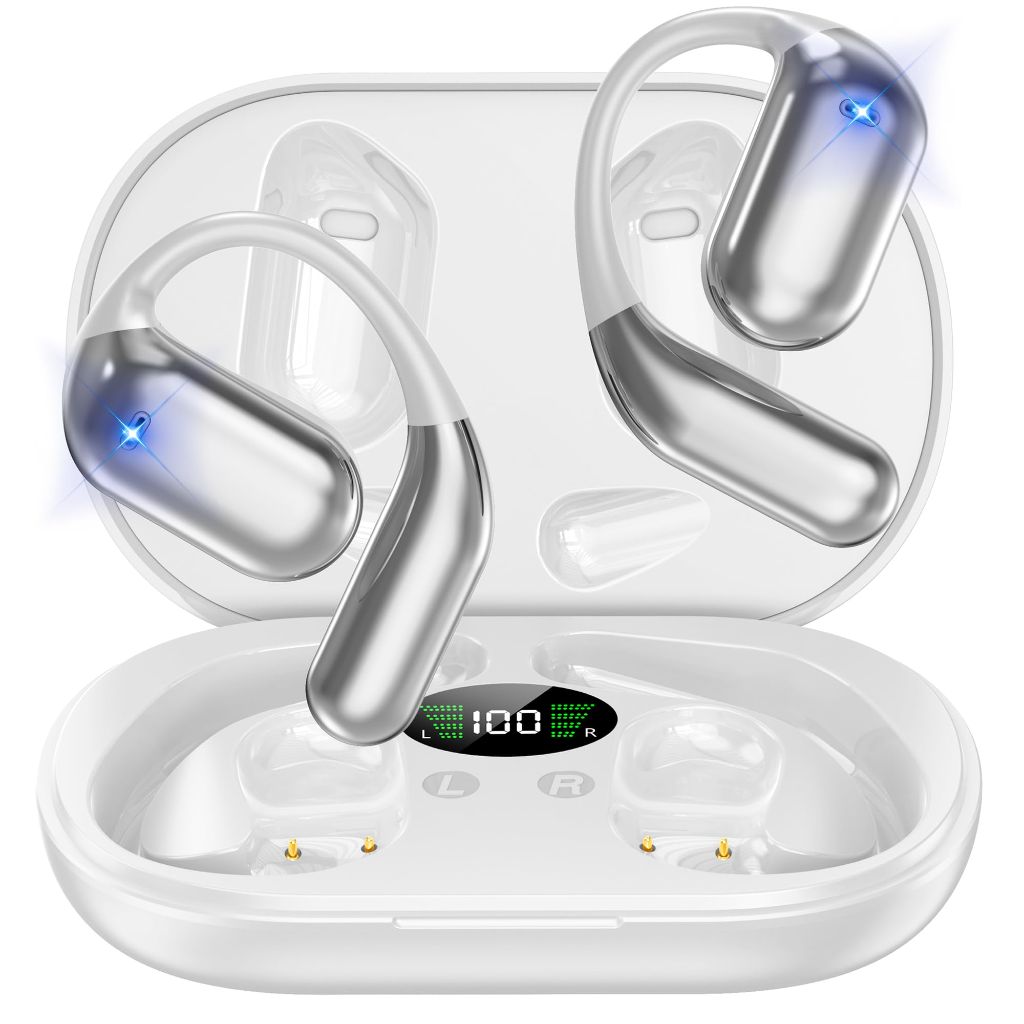 3-in-1 AI Language Translation Earbuds with Premium Sound, 80H Playtime, & Charging Case – White (YKK-Q16)
