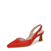Naturalizer Womens Dalary Pump Red Suede Textured 7 M