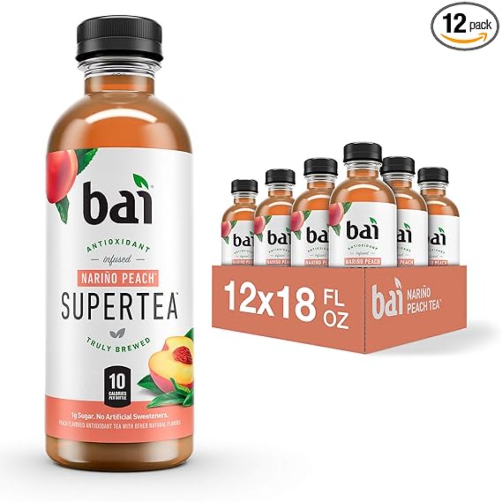 12-pack, Bai Narino Peach Tea, Antioxidant Infused Tea, 18 Fl Oz