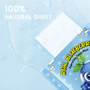 AMY'S DIARY 8 PCS Real Hydrating Nature Face Masks ,Vitamin C and E, Mask for Skin Care Moisturizing (Blueberry)