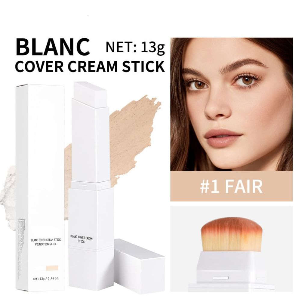 Gtalmp Cover Cream Stick, Color Changing Foundation Stick, Skin Matching Cover Cream 0.46oz (Fair)