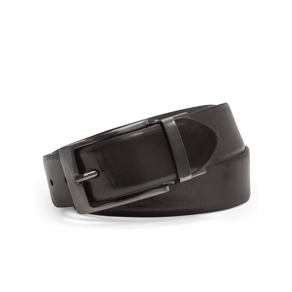 Steve Madden Reversible Men's Dress Casual Every Day Leather Belt, Black/Brown (Burnished), 36 US
