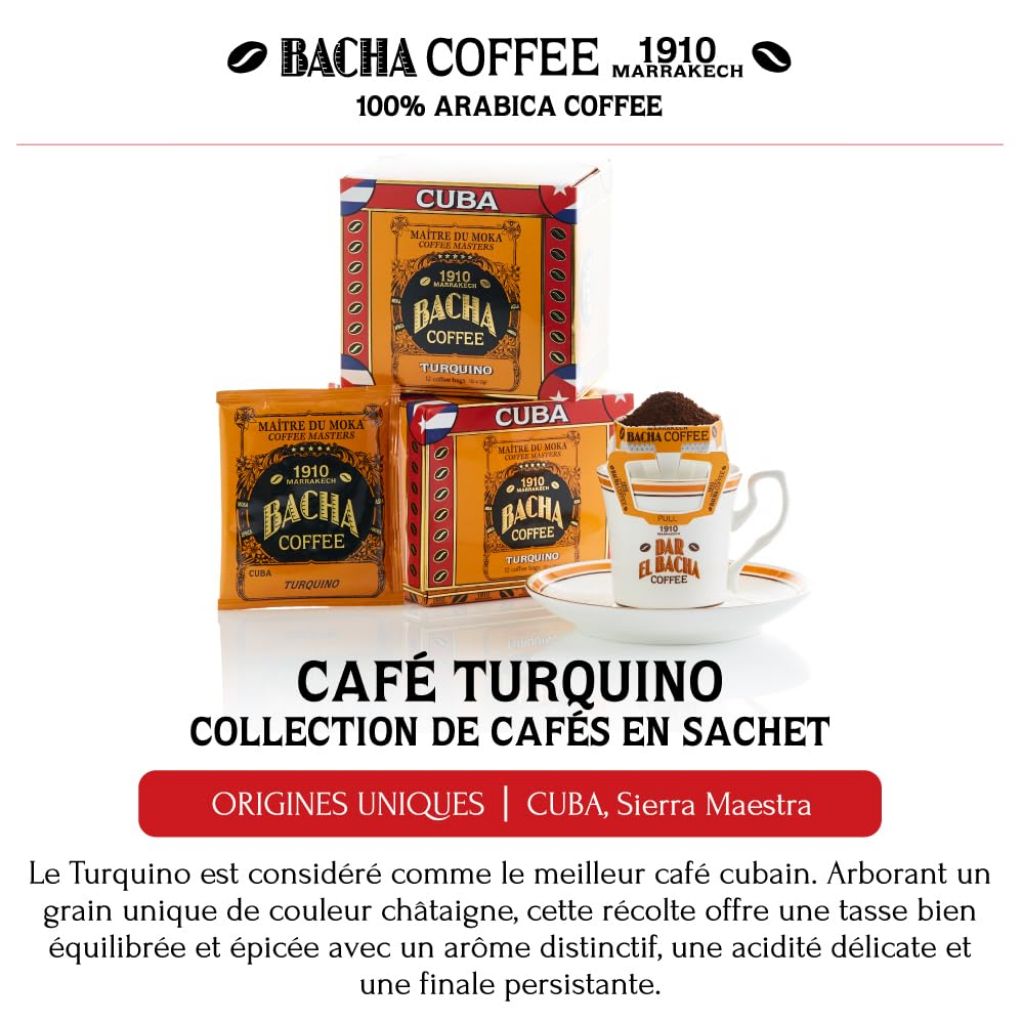 Bacha Coffee | Turquino Cuba Single Origin, Medium Dark Roast, 100% Arabica Specialty Coffee, 12 Coffee Drip Bags