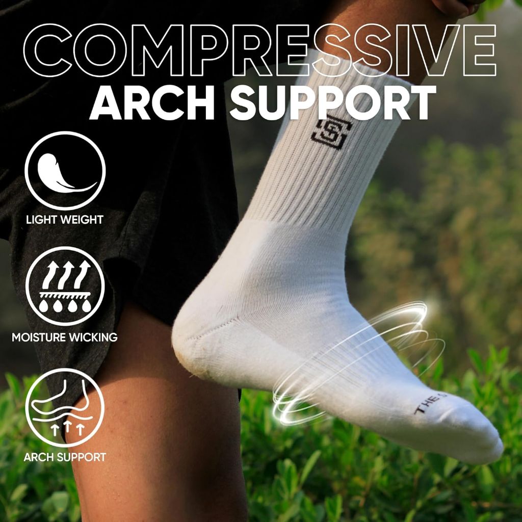 The Sock Street - Men's Crew Socks, 8-12, 6 Pairs