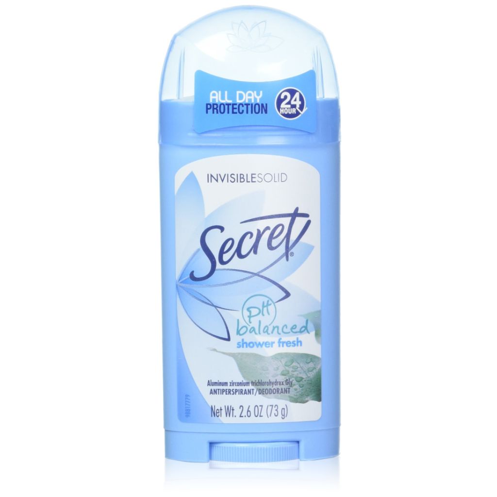 Secret pH Balanced Anti-Perspirant Invisible Solid Deodorant Stick - Shower Fresh, 2.6 oz.