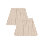 Approved School Wear Girls' School Uniform Pull On Scooter Skirt, Skater Style, Comfortable Fit, Khaki/2-Pack, Size 8 Regular